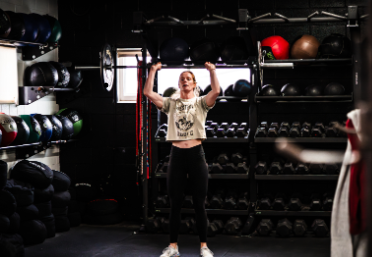 Alpine member using the wellness center